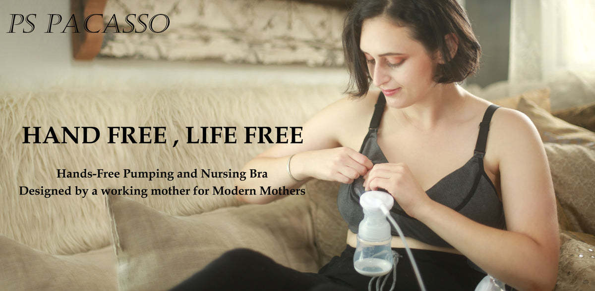 Sehao Maternity Tops Women's Hands Free Pumping Bra Maternity Nursing  Adjustable Nursing Bra Polyester Pregnant Bra Bra